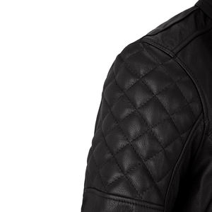 Veste de moto en cuir de vachette véritable noire personnalisée nouveau design mince respirant avant ventilation décontracté hiver vélo - Product Image 2