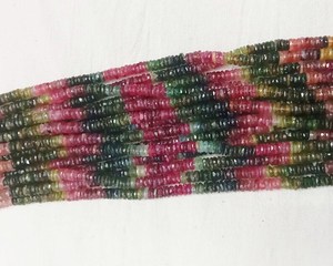 ลูกปัดเฮชิทัวร์มาลีนธรรมชาติขนาด 4-6 มม. ความยาว 12 นิ้ว ลูกปัดอัญมณีสำหรับทำเครื่องประดับ - Product Image 1