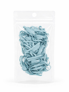 Élastiques à cheveux Uniband en TPU bleus, élastiques de haute qualité, écologiques, unisexes, fabriqués en Corée, pour usage quotidien, emballage en sachet OPP. - Product Image 2
