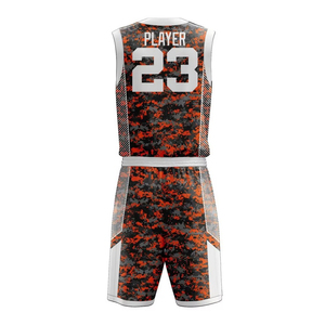 Ensemble de shorts et maillot de basket-ball unisexe pour homme, taille plus, personnalisable avec le nom de l'équipe, imprimé, été, 100% polyester respirant - Product Image 4