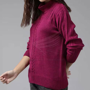 Pull en tricot décontracté pour femme avec impression de logo personnalisé sur le devant, de haute qualité, très vendu - Product Image 2