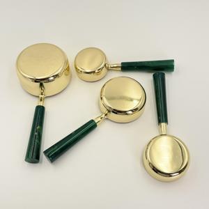 Juego de Tazas Medidoras de Acero Inoxidable con Mango de Resina y Baño de Oro, 4 Piezas, para Repostería y Cocina, al Precio Más Bajo - Product Image 5