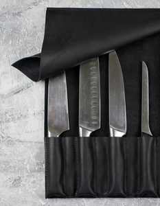 Organisateur de couteaux pliable en cuir véritable écologique et durable, style chasse, 4-6 compartiments, portable, robuste lkr-0232 - Product Image 3