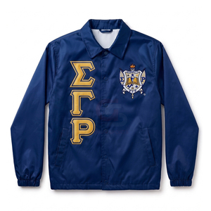 Veste coupe-vent unisexe avec motif croix grecque delta/sigma/theta et lettres grecques, idéale pour les fraternités - Product Image 3