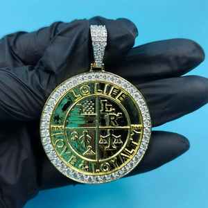 Letra Inicial Personalizada de Alta Calidad con Incrustaciones de Diamantes VVS Moissanite de Corte Brillante, Diseño 3D Hip Hop, Plata 925 Chapada en Oro, Regalo - Product Image 1