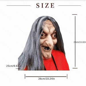 Realistico vecchio uomo maschera in lattice per Halloween inquietante strega maschera per i costumi spaventosi per l'uso del partito - Product Image 5