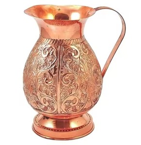 Premium-Grade Copper Water Pitcher Pure Copper <b>Jug</b> Handmade <b>Drinking</b> Container Tableware - Product Image 6
