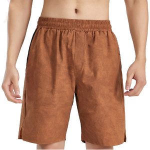 Pantalones Cortos de Gamuza Personalizados para Hombre, de Lujo, con Cintura Elástica Texturizada, Casuales de Verano, para Gimnasio, con Bolsillos - Product Image 1