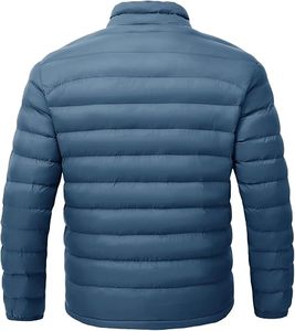 <b>Men's</b> Lightweight Packable Down Coat Waterproof Winter Hooded Jacket Custom Quilted Storage <b>Pouch</b> 100% Down - Product Image 2