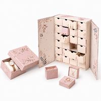 Calendrier de l'Avent personnalisé 24 jours avec tiroirs, boîte cadeau de Noël vide en carton pour bijoux, cosmétiques, beauté, emballage cadeau compte à rebours