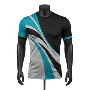 T-shirts de sport pour hommes en toile de polyester de qualité supérieure, coupe ajustée, séchage rapide, respirants, personnalisables, best-seller - Product Image 1