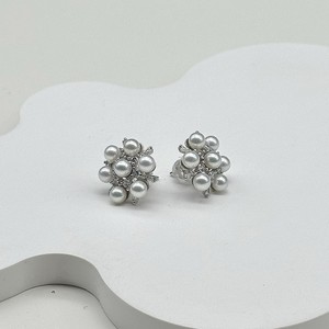 Zhuji Natural Freshwater Pearl <b>Stud</b> <b>Earrings</b> Snowflake Style Aurora Transparent Round AK S925 Silver <b>Fine</b> Jewelry - Product Image 1
