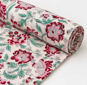 Tela 100% Algodón con Estampado Floral, Tejido Transpirable de 100GSM, Peso Medio, 53/54 Pulgadas de Ancho, para Ropa de Niña y Textiles para el Hogar - Product Image 1
