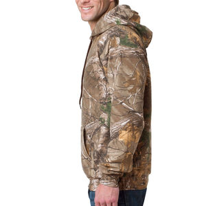 Sweat-shirt vintage pour homme en coton molletonné épais, imprimé DTG camouflage, motif forêt, style streetwear - Product Image 2
