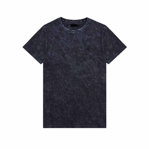 T-shirts décontractés pour hommes effet délavé vintage 100 % coton à manches courtes coupe décontractée streetwear usage quotidien - Product Image 1