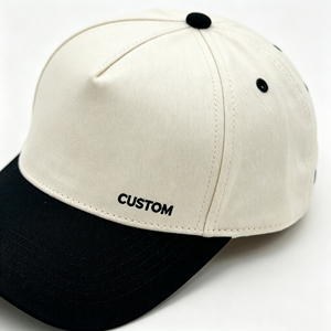 Casquette de baseball en coton bicolore à 5 panneaux personnalisée en gros avec logo personnalisé, casquette de sport unisexe - Product Image 3