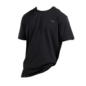 Camiseta de algodón para hombre, informal, de manga corta, cuello redondo, suave, cómoda, básica, lisa, a la moda, color menta. - Product Image 1