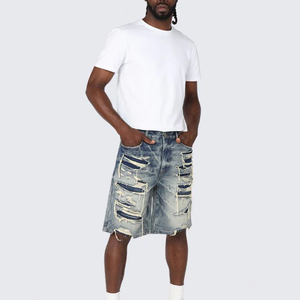 New Design High Quality 100% Cotton <b>Men</b> Denim Shorts Light Wash Summer Casual Breathable Quick Dry Wholesale for Sale - Product Image 1