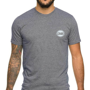 T-shirts vierges personnalisés en mélange tri-blend, doux, style vintage, pour hommes, 140GSM 160GSM, vente en gros économique - Product Image 3