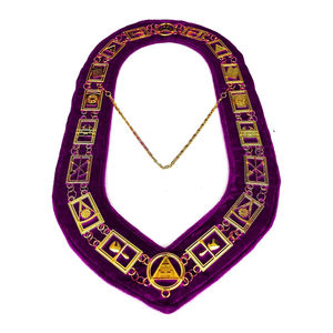 Al por mayor Regalia Masónica del Arco Real: Mandil de Capítulo del Arco Real para Ex Alto Sacerdote con Lengüetas Laterales de Terciopelo, Masónico del Arco Real - Product Image 4