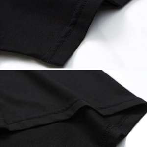 T-shirt pour homme avec logo personnalisé en strass, 180 GSM, col rond, tissu tricoté, manches courtes, style hip-hop, uni, streetwear - Product Image 2