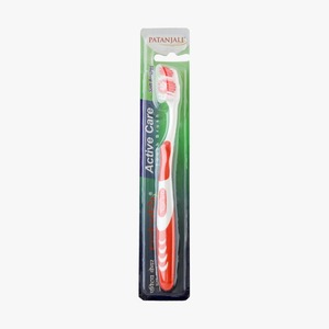 Brosse à dents Patanjali Precision Clean avec poignée en caoutchouc antidérapante et filaments arrondis aux extrémités - Product Image 1