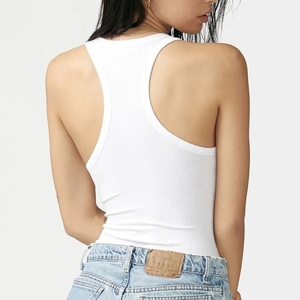 Camiseta de Tirantes para Mujer, Tejida, con Cuello en U Bajo, Elástica, Cómoda, Transpirable y de Secado Rápido, para Verano - Product Image 3