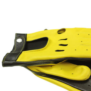 Gants noirs chauds en cuir pour la conduite et le travail, gants d'hiver personnalisés pour hommes, pour l'extérieur par temps froid, gants de conduite en cuir - Product Image 3