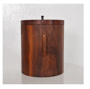 Cubo de hielo de lujo de madera de acacia, enfriador de doble pared para pub, bar, hotel, con tapa de madera. - Product Image 5