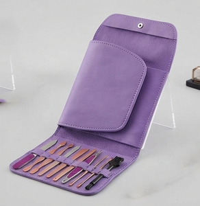 Professional Manicure Pedicure Kit with Stainless Steel Nail cutter | 16 Piece Manicure Set with Leather <b>Case</b> Nail Clippers Kit - Product Image 3