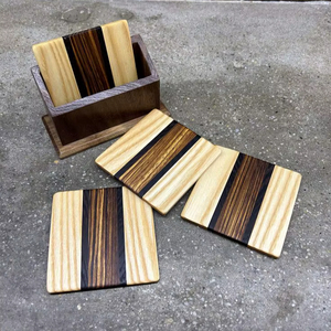 Posavasos Minimalista de Madera para Cocina, Oficina, Sala de Estar, Protege las Superficies, Vajilla Funcional y Elegante de la India - Product Image 1