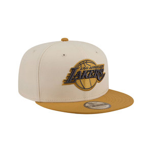 Casquette de baseball <span class=keywords><strong>snapback</strong></span> bicolore avec logo brodé, visière plate, pour le sport, vêtements d'équipe des <span class=keywords><strong>Lakers</strong></span> de Los Angeles - Product Image 2
