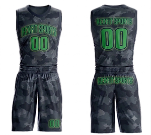 Tenue de basket-ball unisexe respirante en polyester, ensemble de tenue de basket-ball d'été, respirant, été, 100% polyester - Product Image 4