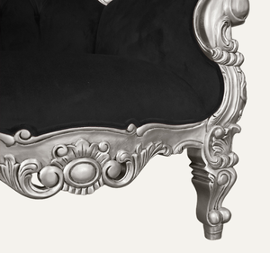 Silla de Trono Moderna de Madera Maciza de Caoba Blanca Tallada a Mano, Muebles Comerciales Duraderos para Sala de Estar y Apartamento - Product Image 6