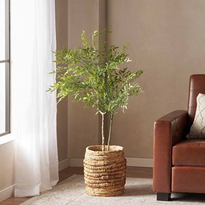 Plantas Artificiales de Hojas de Nandina de 47.2 Pulgadas para Decoración de Interiores de Oficina y Hogar, Vegetación para un Ambiente Hermoso - Product Image 1
