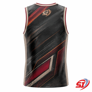 Camiseta de Baloncesto al por Mayor con Logotipo Personalizado, Malla Transpirable Sublimada, Camiseta Deportiva para Equipo, Color Grafito Ember Velocity - Product Image 2