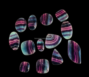 Cabochon de pierres précieuses en vrac, multi-fluorite naturelle, forme mixte polie, cabochon en cristal de toutes tailles pour la fabrication de pendentifs et de bijoux - Product Image 6