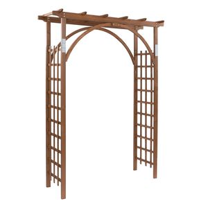 Spedizione Gratuita: Arco da Giardino YJ 7FT Marrone Scuro, Bellissimo e Pratico Recinto, Traliccio e Cancello - Product Image 5