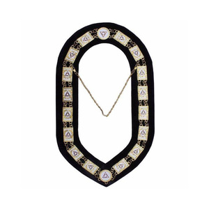 Premium Masonic <b>Purple</b> <b>Velvet</b> Chain Collar Gold Metal Jewels Ceremonial Lodge Regalia Custom Manufacturer - Product Image 1