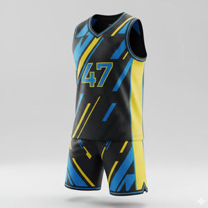 Maillots de basket-ball pour adultes en polyester respirant à séchage rapide, col en V, vente en gros personnalisée Wembley Sports - Product Image 4