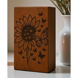 High Quality Wooden Urn Box for Memorial Storage Durable Wooden Urn for Ashes with Smooth Polish by AYAANS - Product Image 4