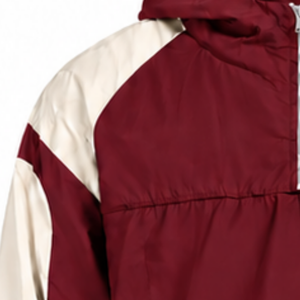 <b>Mens</b> Burgundy Neutral Nylon Quarter Zip <b>Hoodie</b> Shorts Set Two Tone Lightweight Athletic Gym Training <b>Running</b> Sportswear - Product Image 6