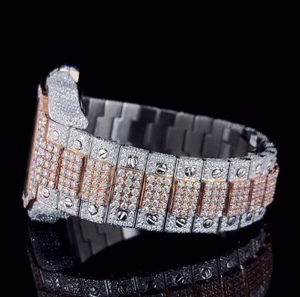 Reloj de Diamantes Moissanite Cuadrado Deportivo de Acero Inoxidable con Incrustaciones Completas, Hecho a Mano, Automático, de Alta Calidad, Estilo Hip Hop, Indio - Product Image 5