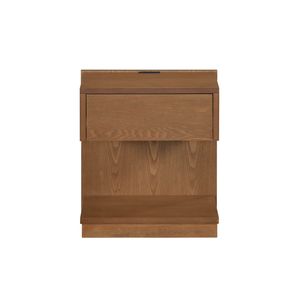 Tavolino Moderno in Legno Marrone con Cassetto, Ripiano Aperto e Porta USB, Mobile Consolle per Casa - Product Image 4