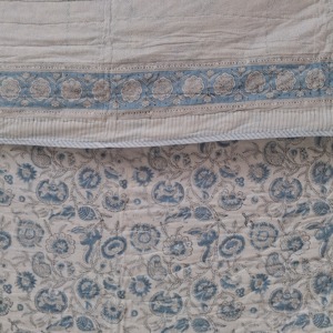 Wholesale Organic Eco-Friendly Handmade Reversible 100% Cotton Luxury <b>Quilt</b> with Hand Block Printed Design From Rajasthan - Product Image 1