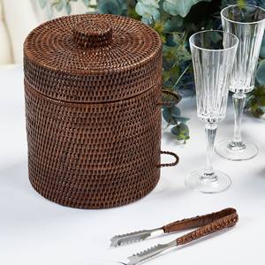 Cubo de hielo premium de gran capacidad, nevera portátil de ratán para carrito de bar, encimera de cocina, precio económico - Product Image 5