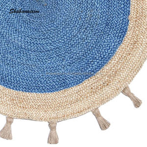 High Quality Braided Jute Rug for Farmhouse Round Jute Carpet with Tassel for Home Jute Hallway <b>Mat</b> with Different Style - Product Image 2