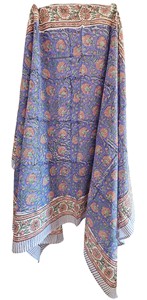 Pareo de Playa Indio 100% Algodón Puro, Estampado Floral Multicolor a Mano, Unisex, de una Pieza, 44 Pulgadas X 72 - Product Image 3