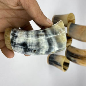 Copa de Vino Grande de Calidad Superior, Cuerno de Búfalo Natural, Estilo Ágata Vikingo Clásico, Pulida para Uso en Restaurantes, Exportada por FWE - Product Image 1