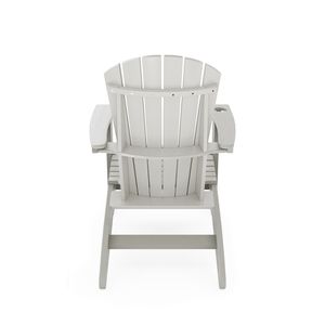 Sedia Adirondack Grigio Scuro in Robusto Legno Sintetico HDPE per Relax in Giardino, Bordo Piscina e Patio - Product Image 4